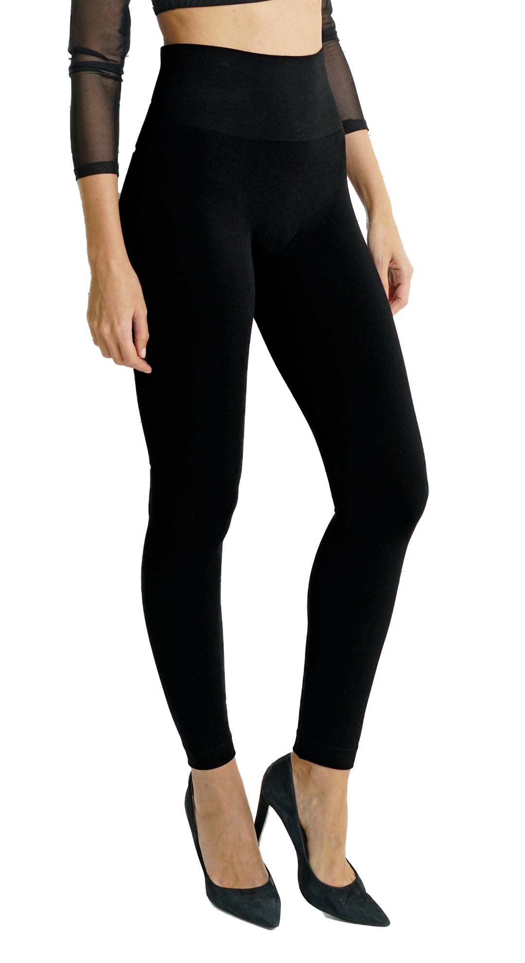 Bamboo 4 Inch High Band Legging - Tummy Tucker