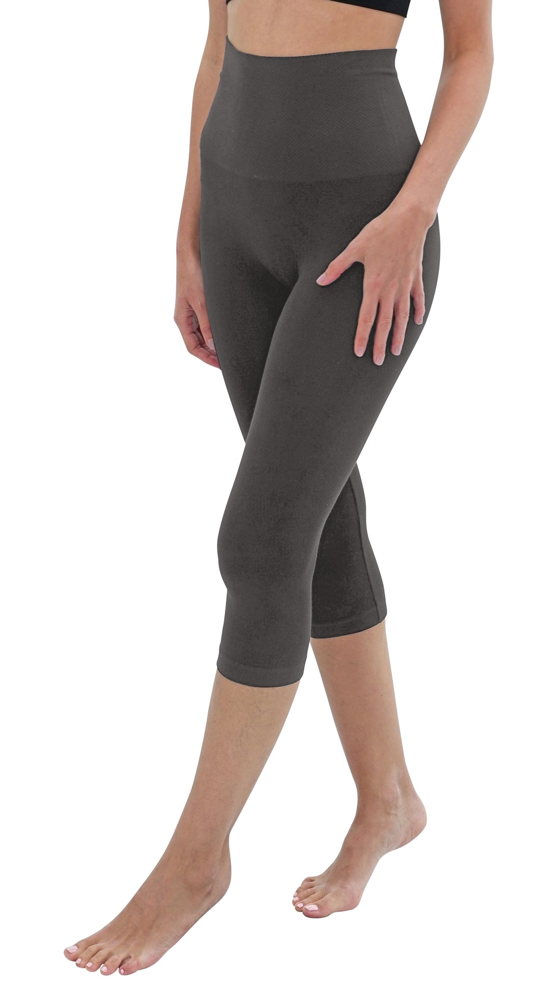 Bamboo 6 Inch High Band Capri