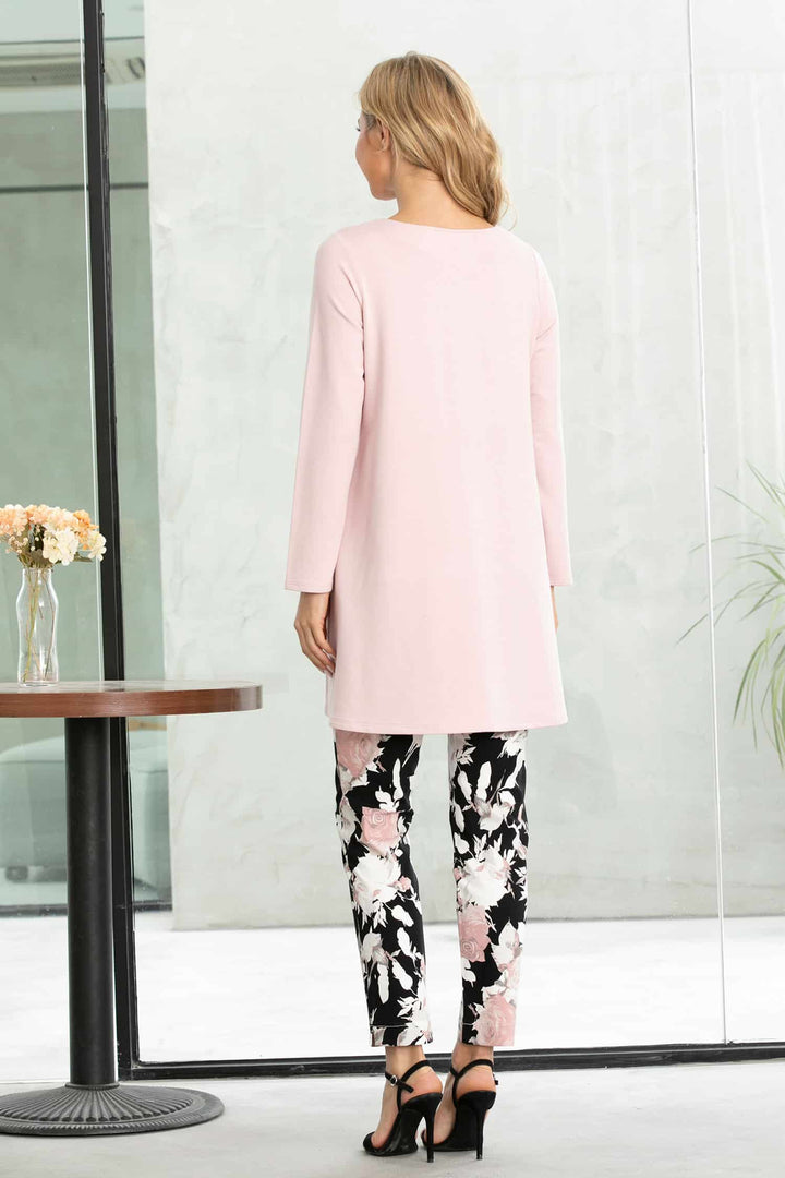 Bamboo Baby French Terry Tunic with Zipper and Pockets