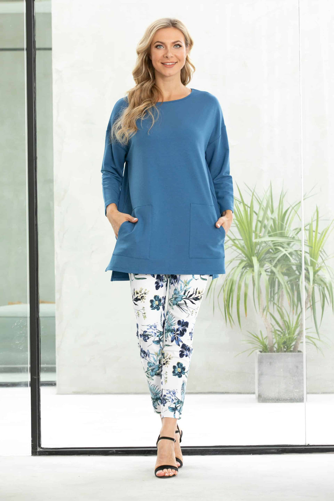 Bamboo Baby French Terry Sweater w/ 3/4 sleeve & with Pockets