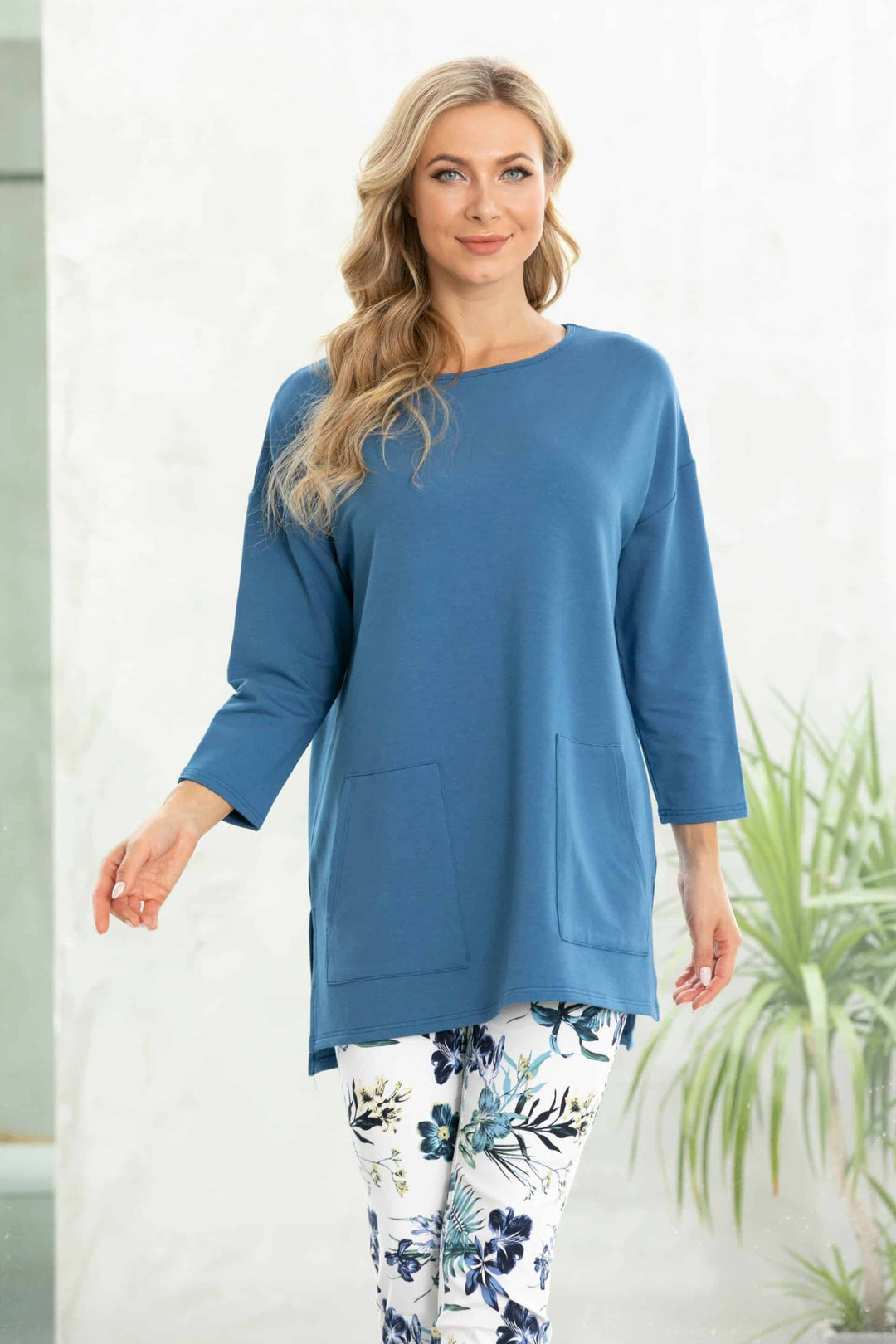 Bamboo Baby French Terry Sweater w/ 3/4 sleeve & with Pockets