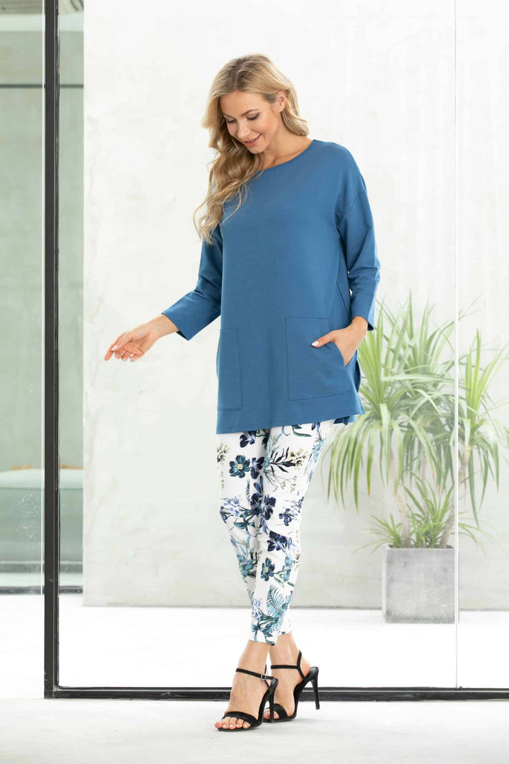 Bamboo Baby French Terry Sweater w/ 3/4 sleeve & with Pockets