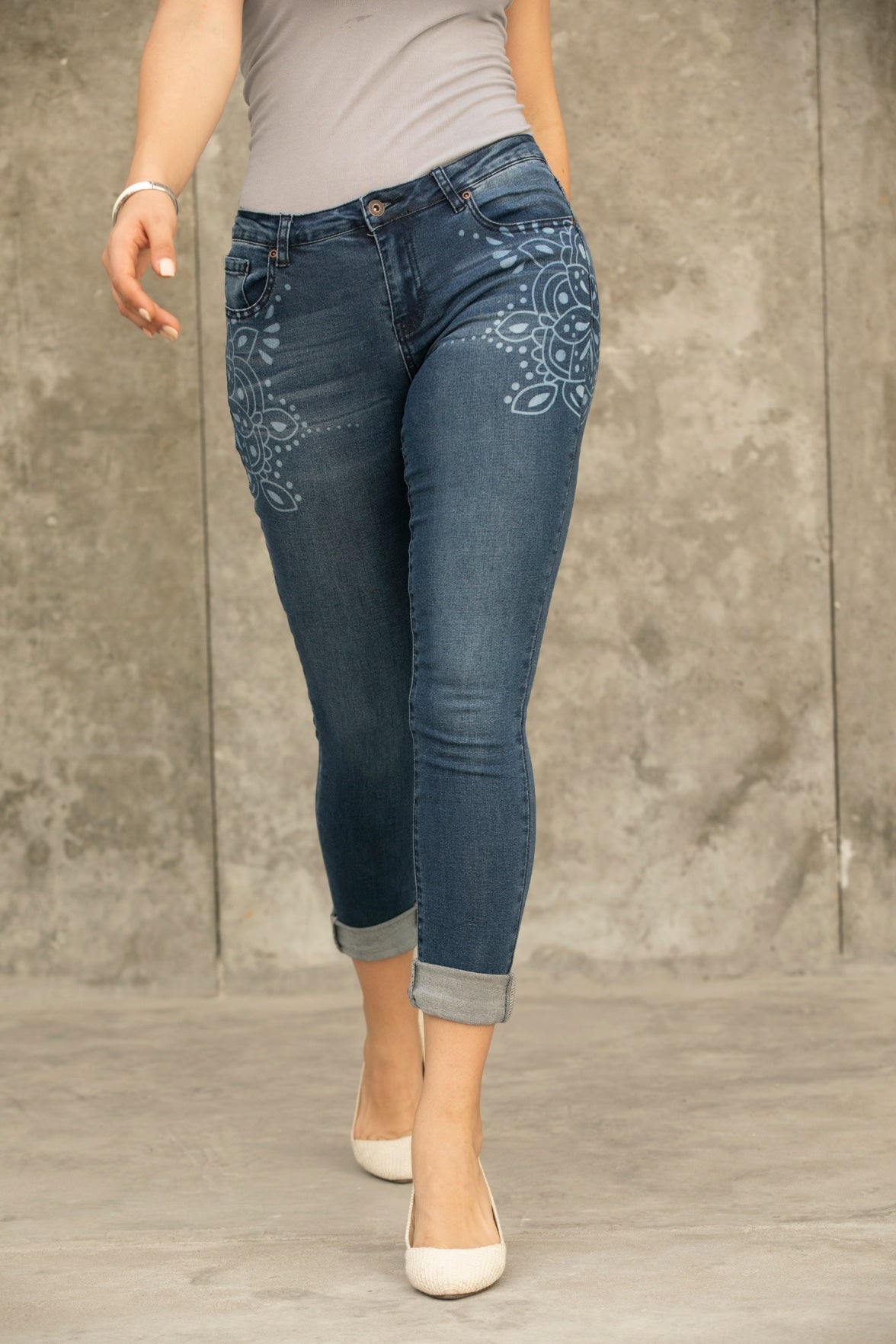 Tiffany's Printed Denim Jeans