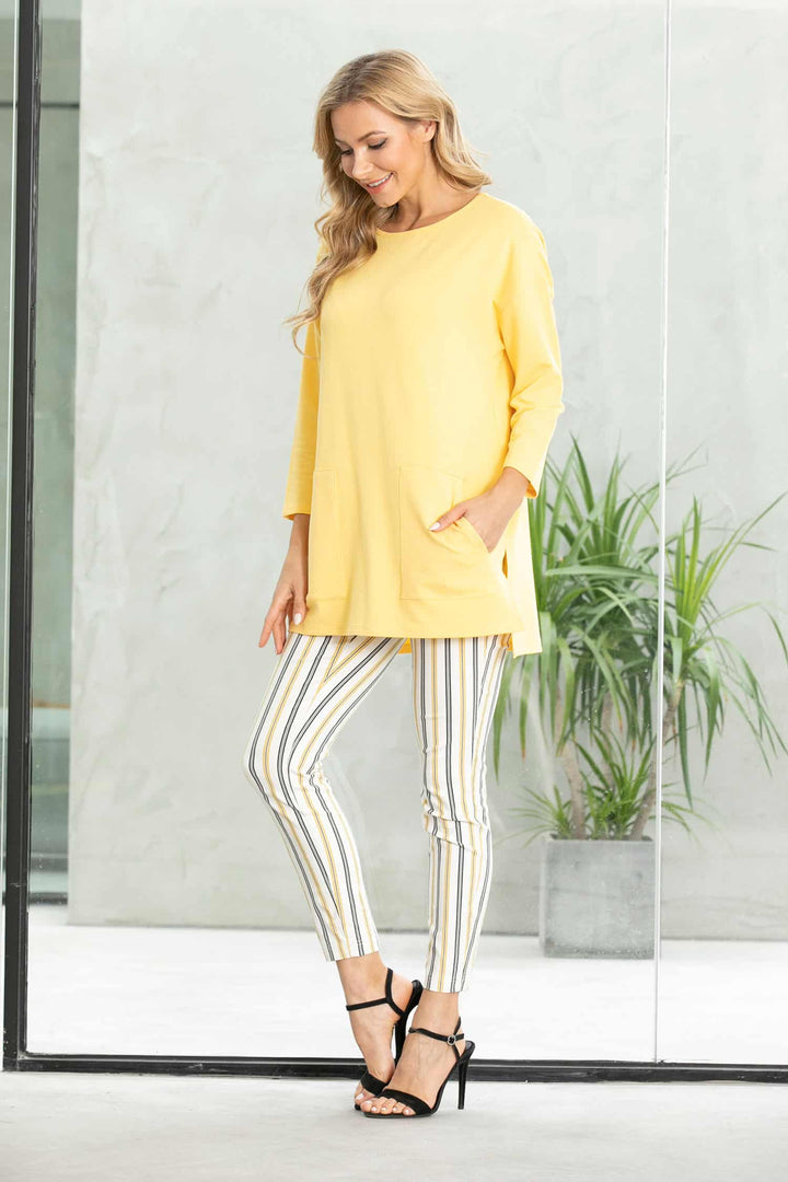 Bamboo Baby French Terry Sweater w/ 3/4 sleeve & with Pockets