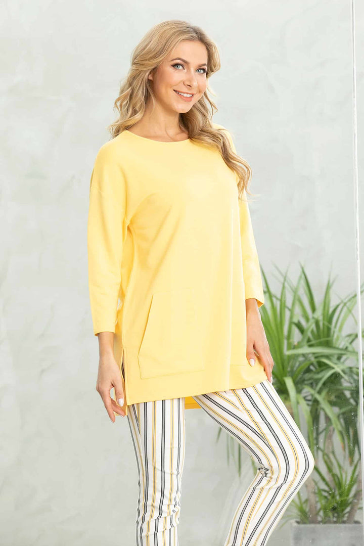 Bamboo Baby French Terry Sweater w/ 3/4 sleeve & with Pockets