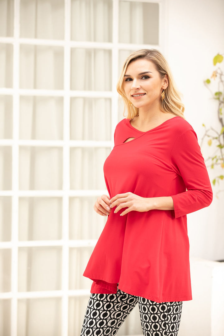 Bamboo Top with Front Cut Out