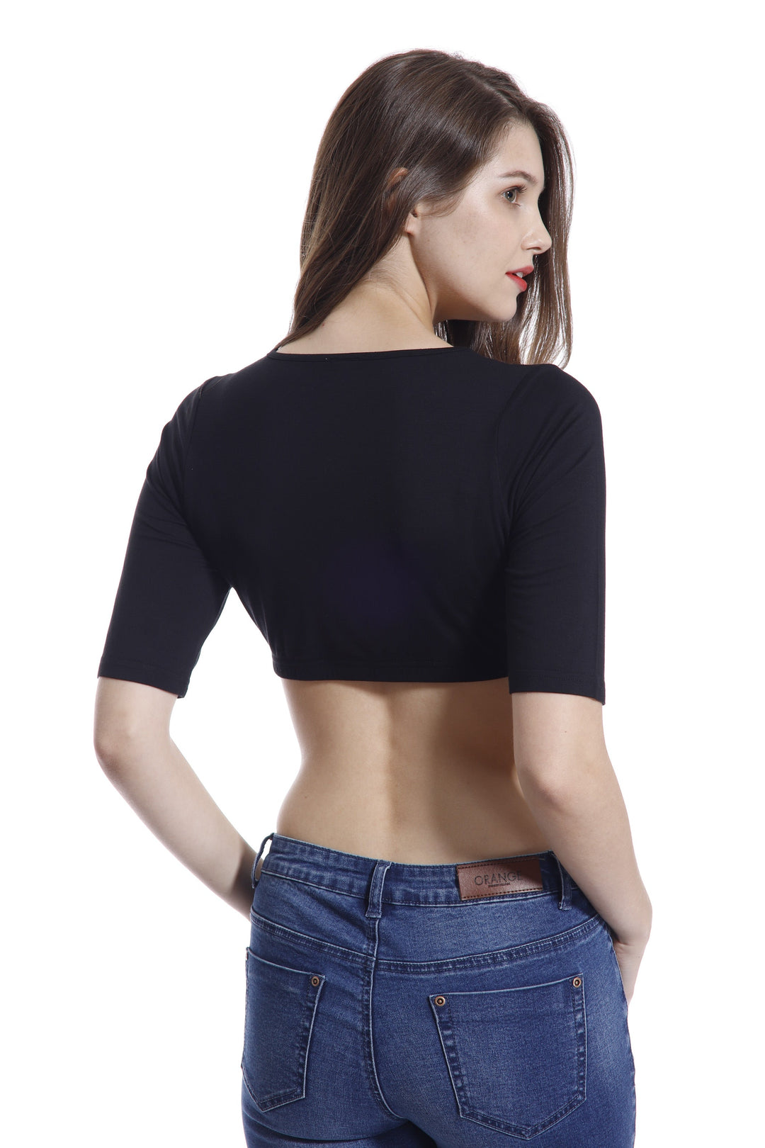 Short Sleeves Bamboo Crop Top