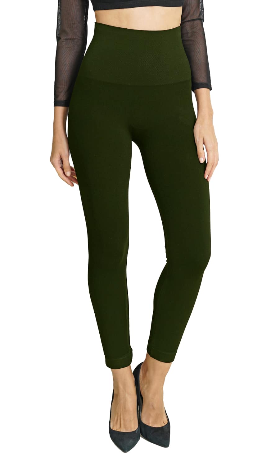 Bamboo 6 Inch High Band Legging - Tummy Tucker
