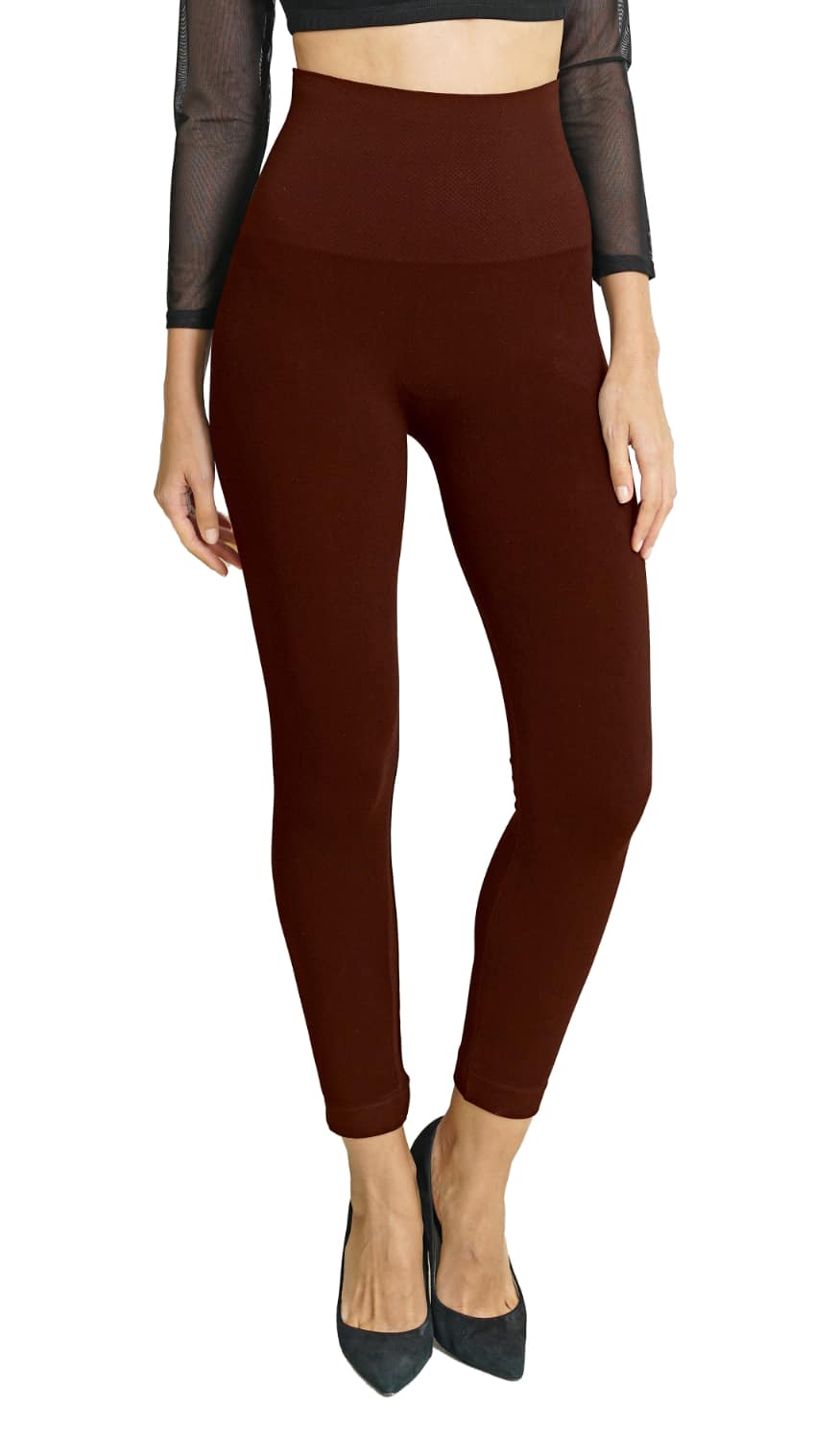 Bamboo 6 Inch High Band Legging - Tummy Tucker