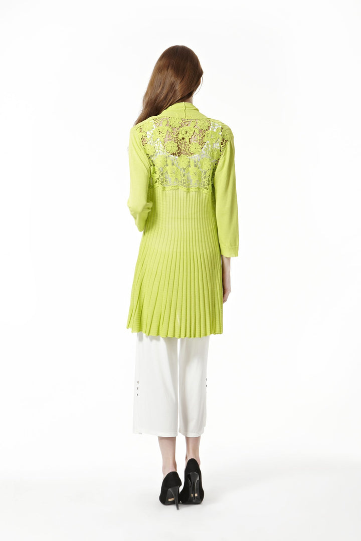 Knitted Cardigan with Lace Back