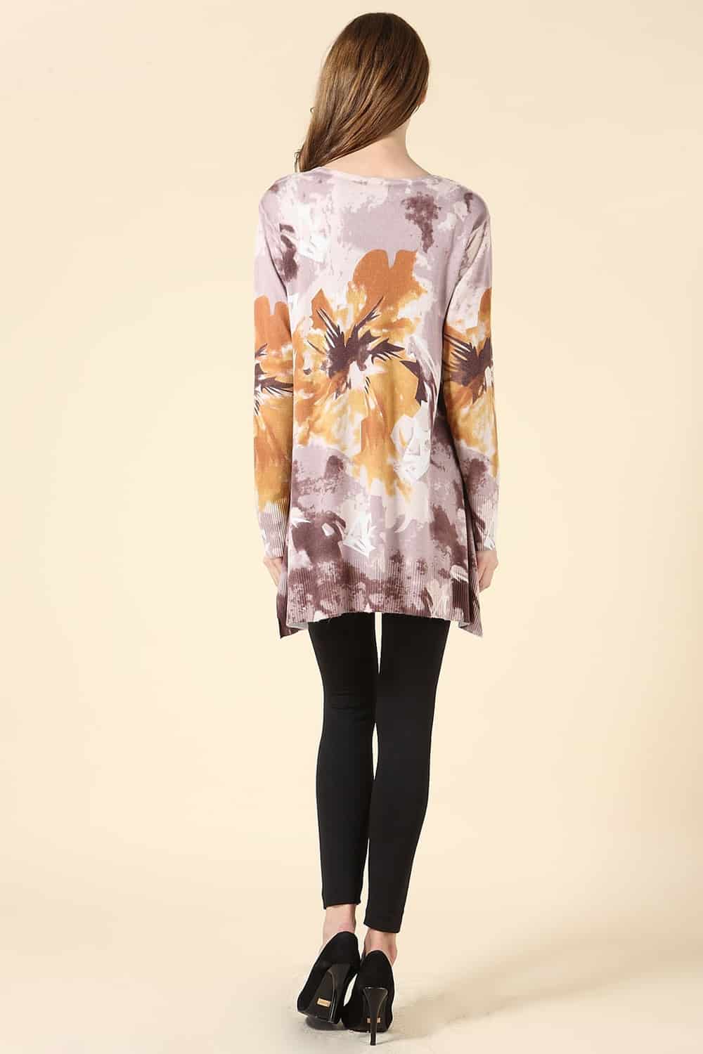 Cashmere Feel Lily Print Tunic