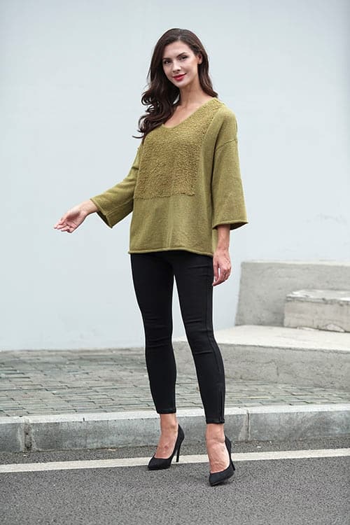 Textured Peasant Top