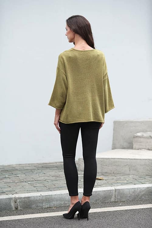 Textured Peasant Top