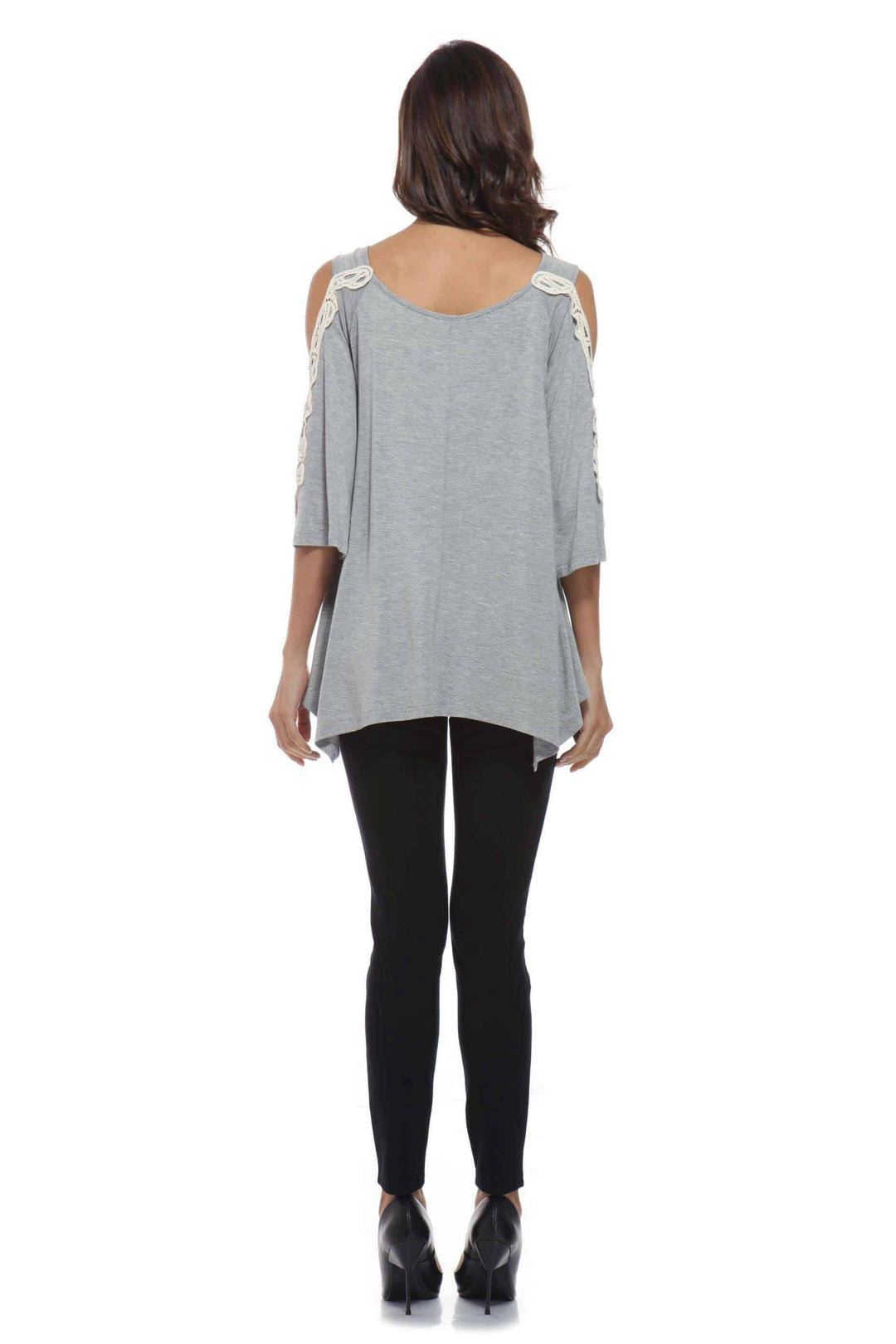 Exquisite Elegance Lace Shoulder Top