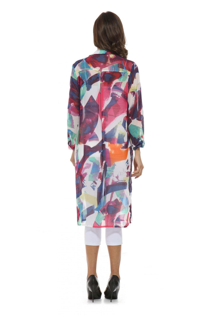 Abstract Purple Duster Chiffon