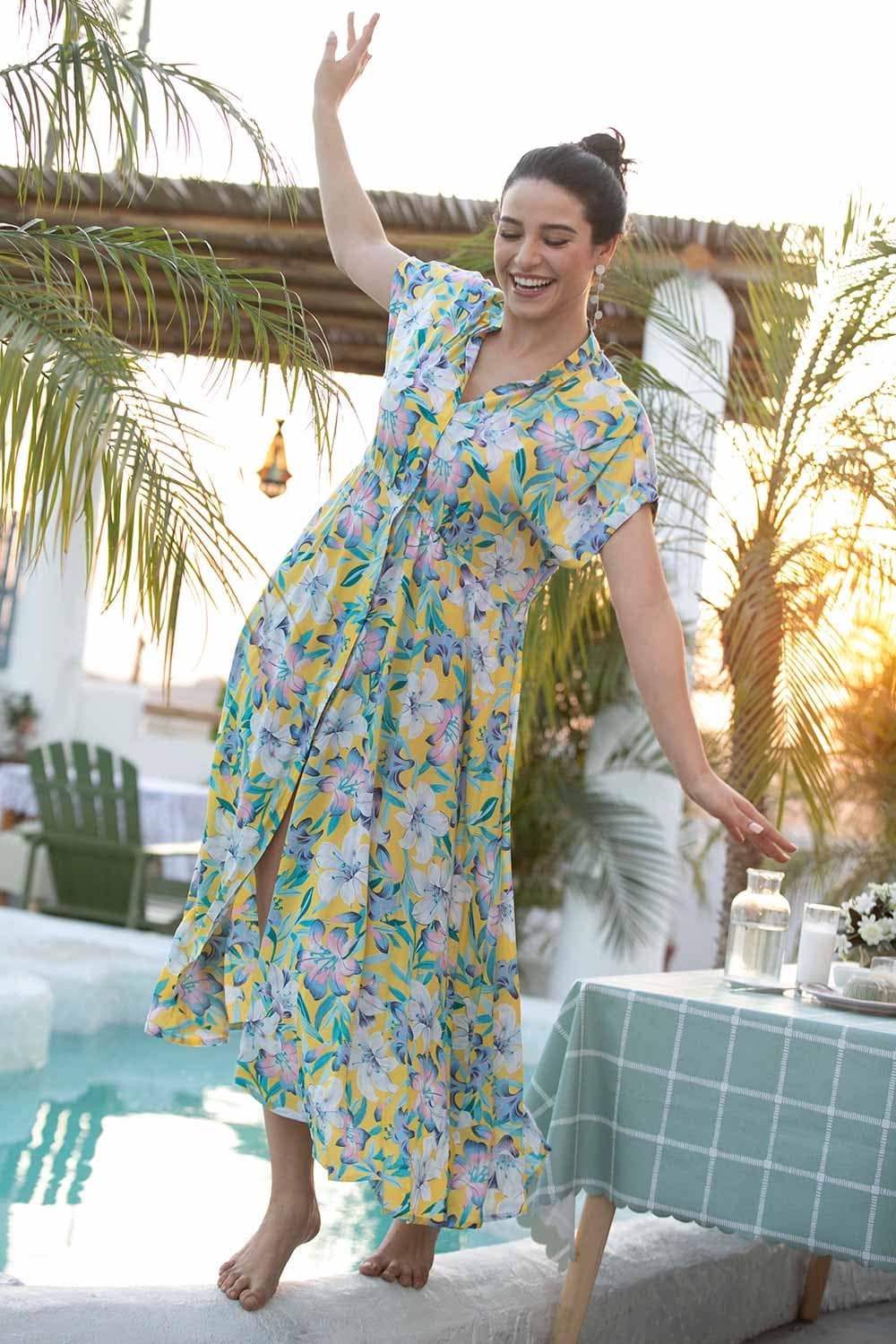 Cotton & Rayon Dress Orange fashion village Cotton & Rayon Dress Orange fashion village