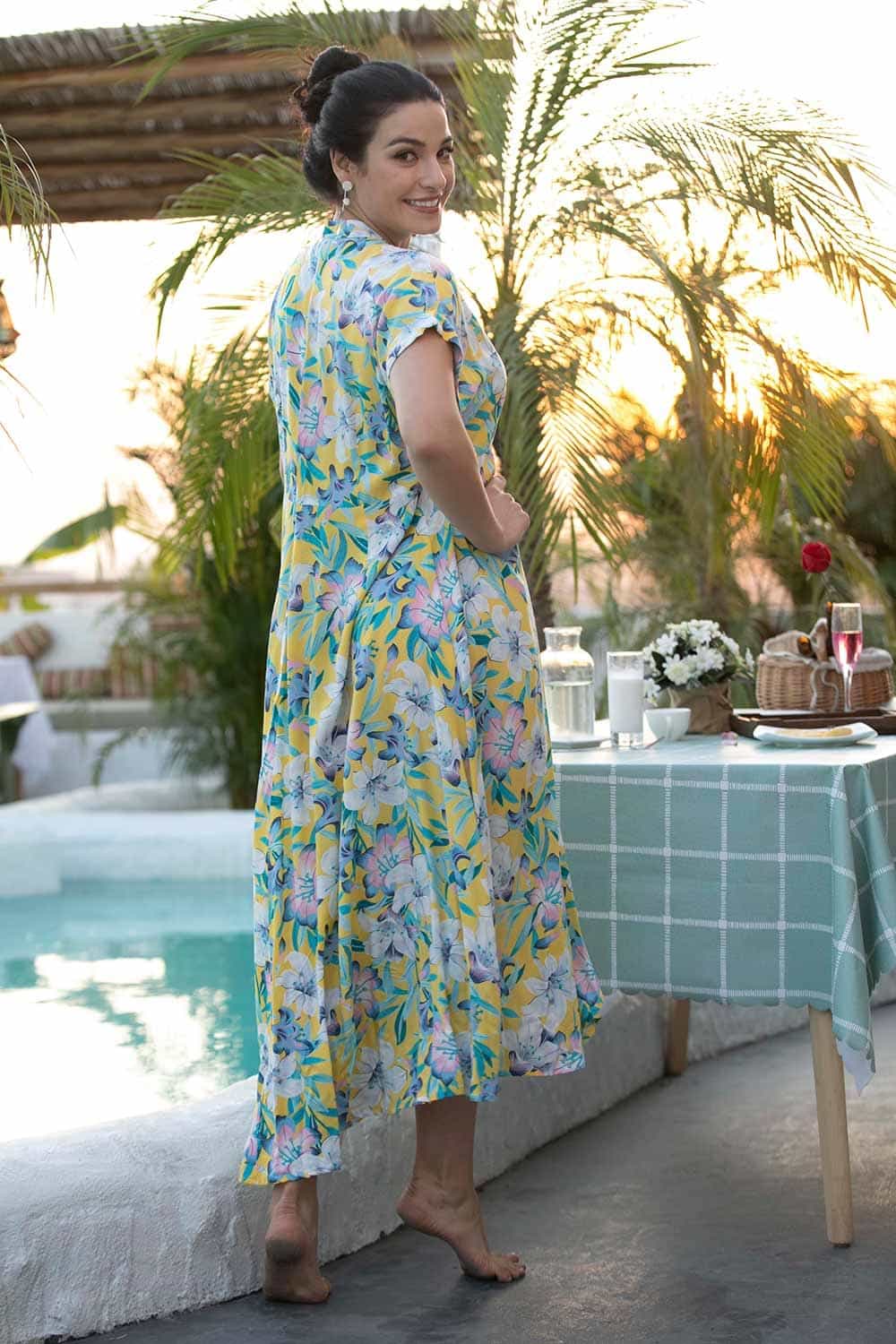 Button Up Floral Dress