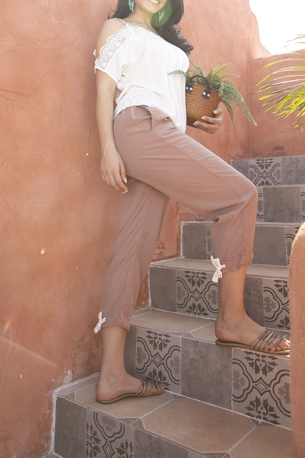 Colored Capri With With Ties