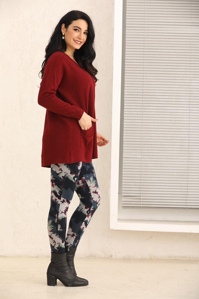 Cashmere Feel Tunic with Pockets