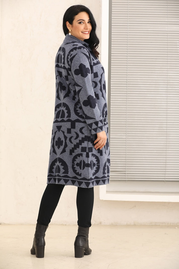 Long Knit Cardigan with Pocket