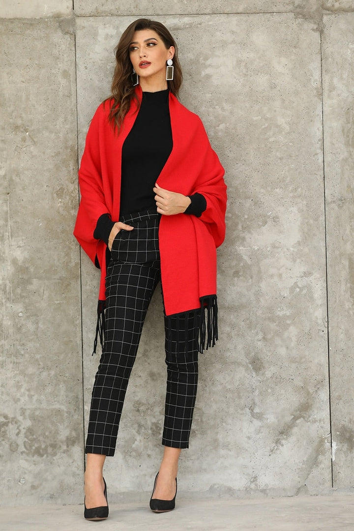 Reversible Shawl With Sleeve