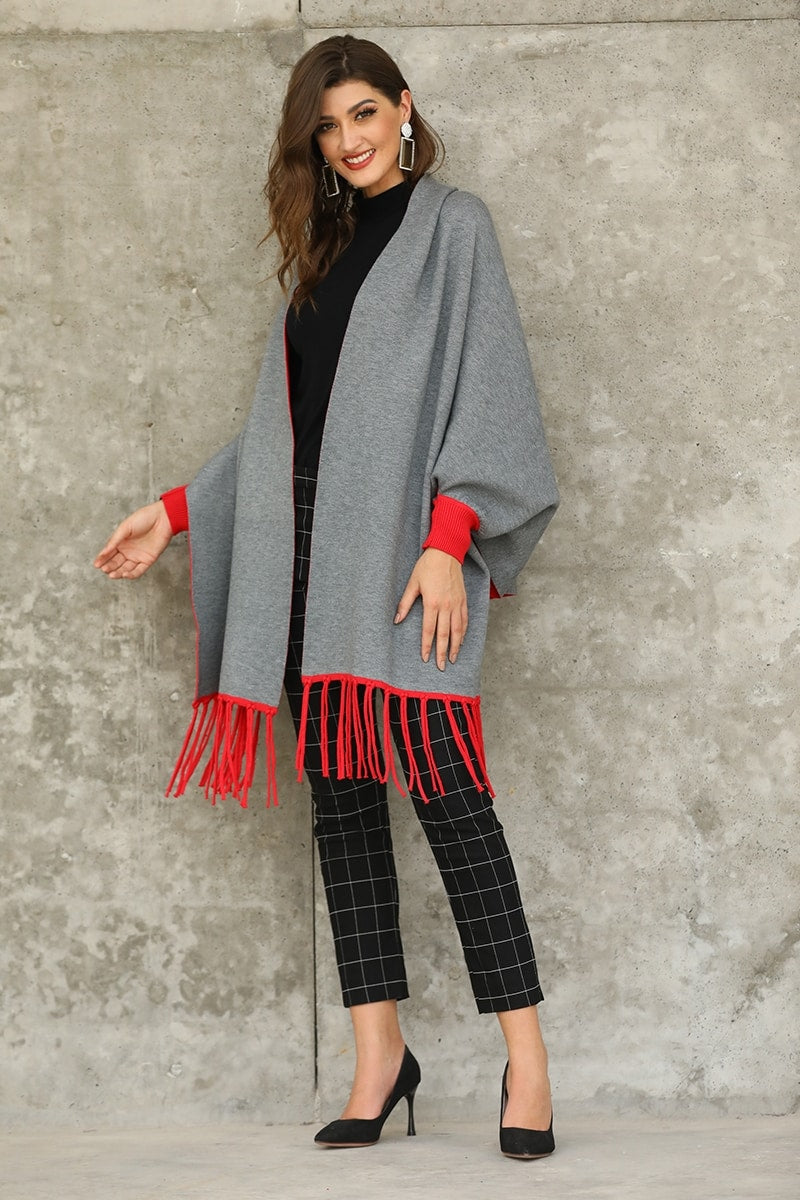 Reversible Shawl With Sleeve