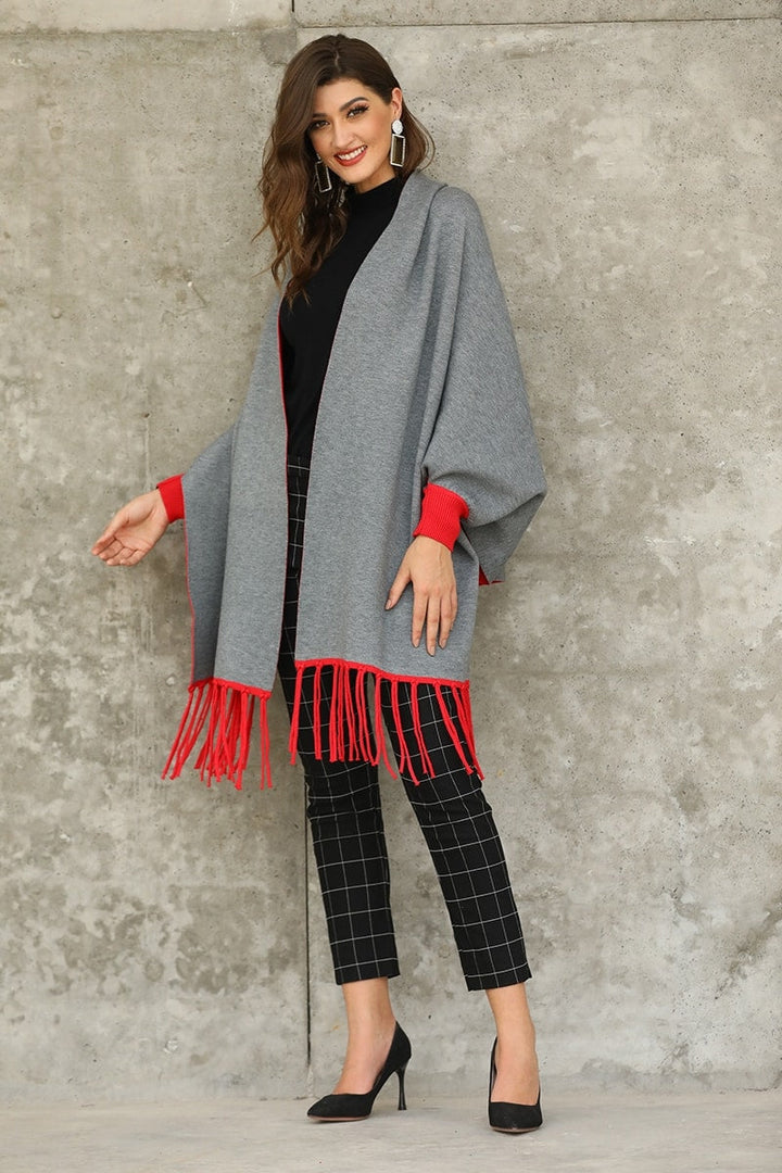 Reversible Shawl With Sleeve