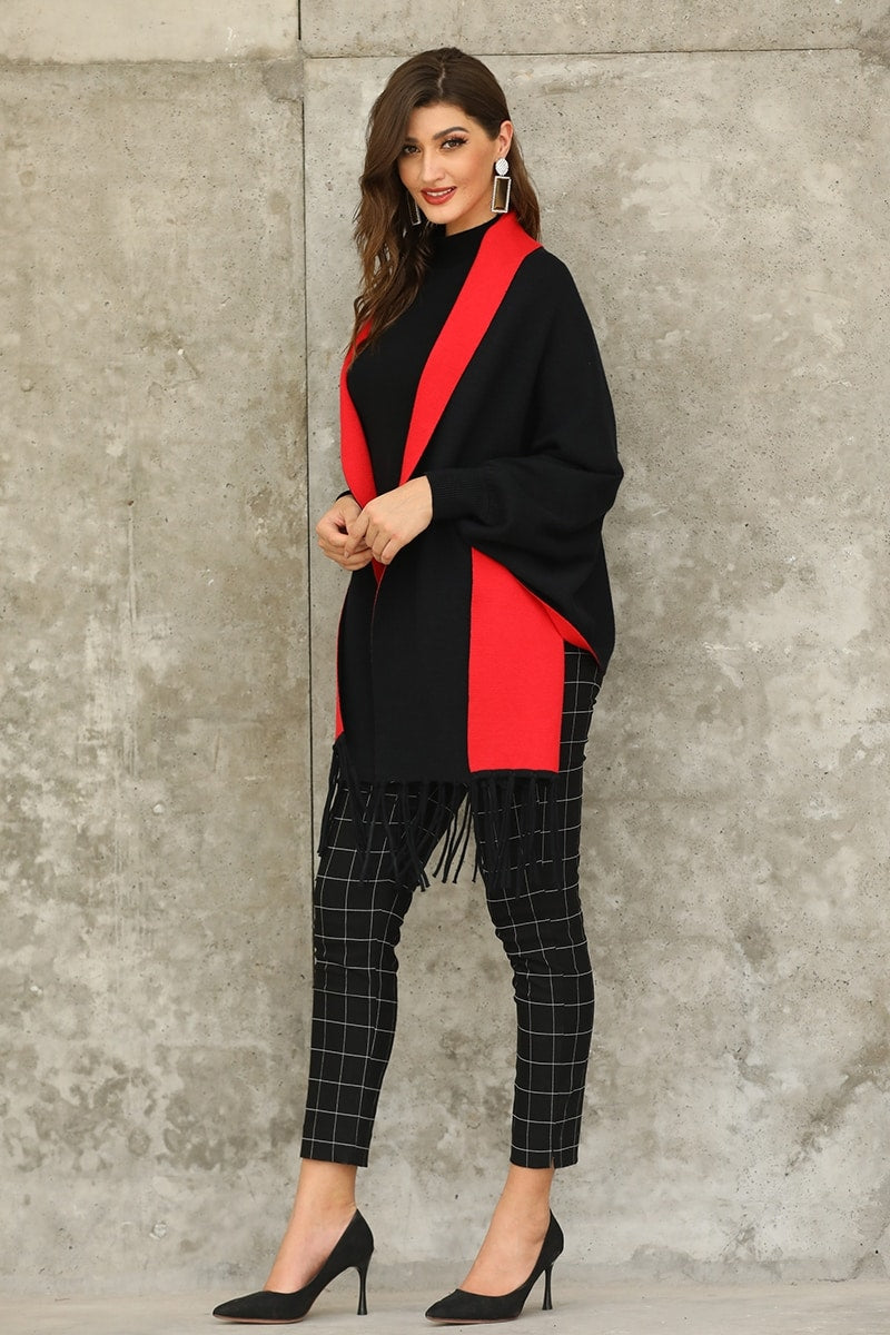 Reversible Shawl With Sleeve