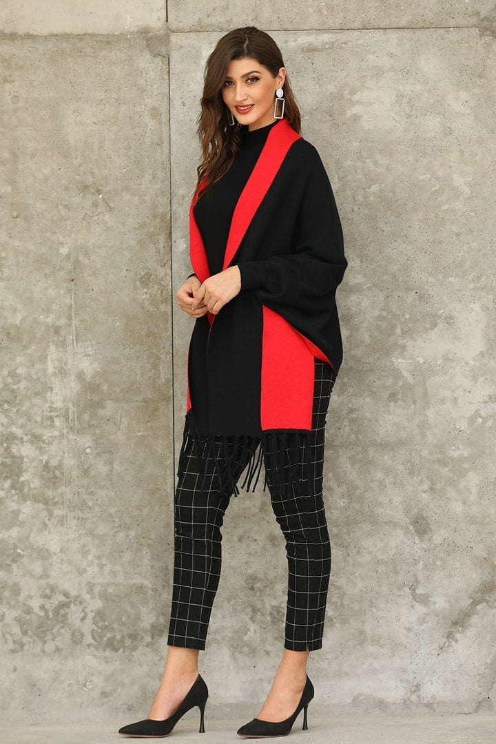 Reversible Shawl With Sleeve