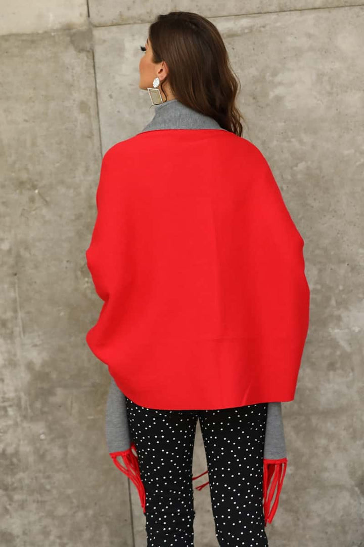 Reversible Shawl With Sleeve