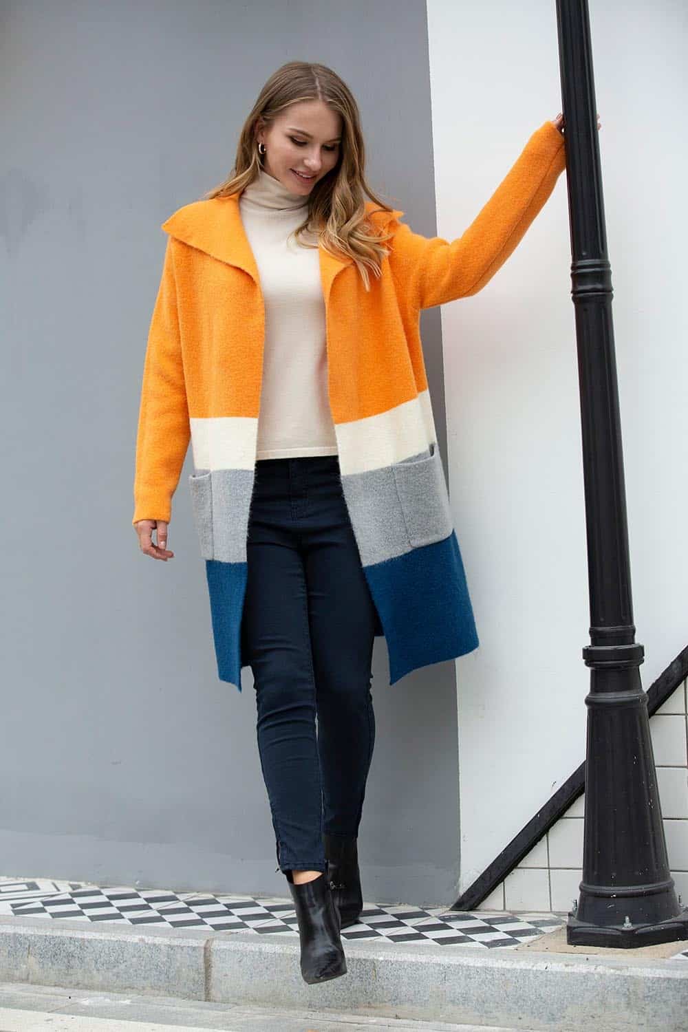 Knitted Luv Orange Coat