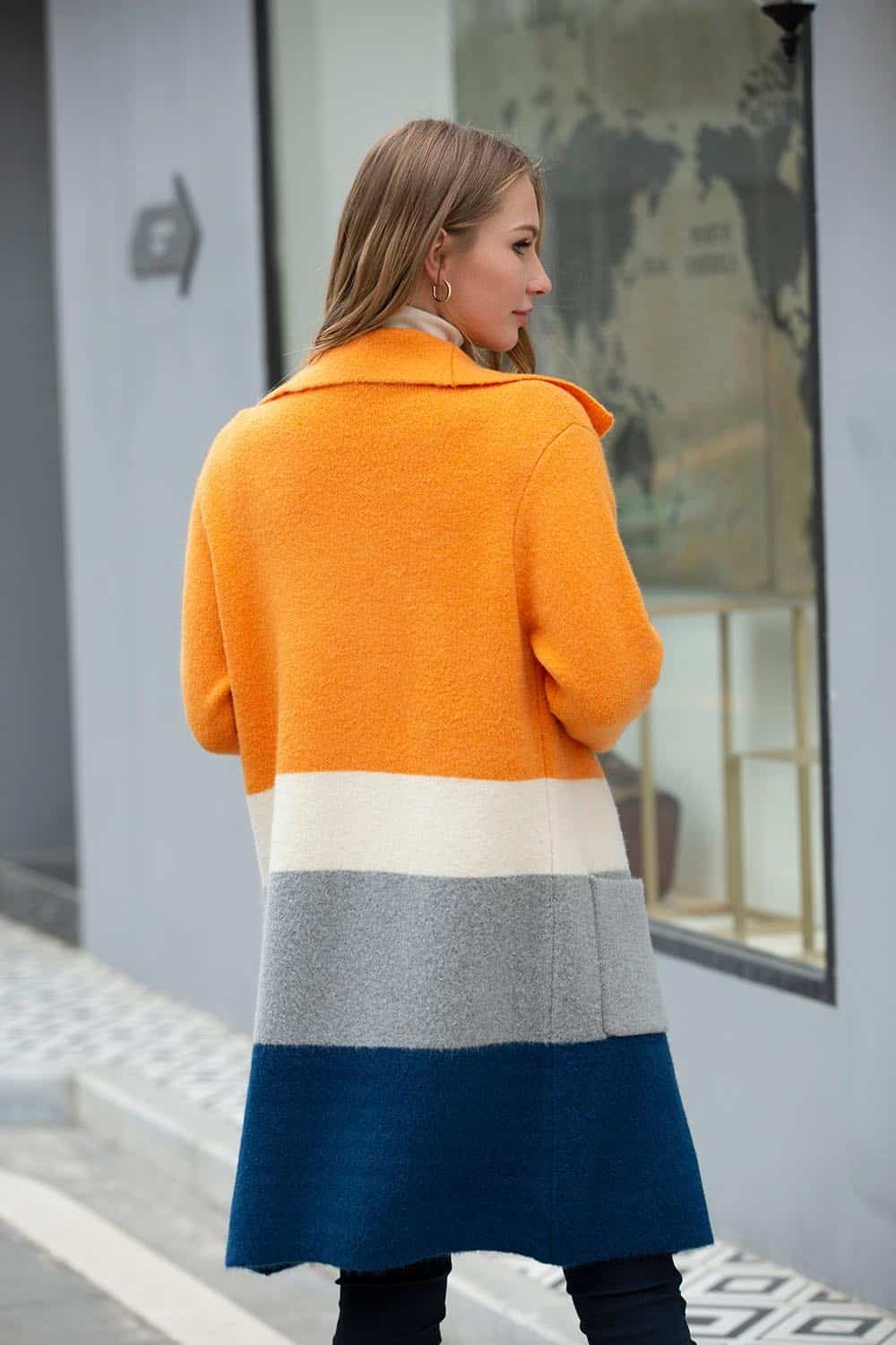 Knitted Luv Orange Coat