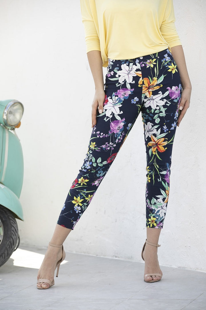Multi-Color Floral Ankle Pant