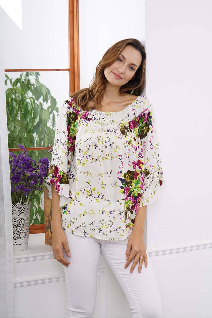Off Shoulder Printed Top