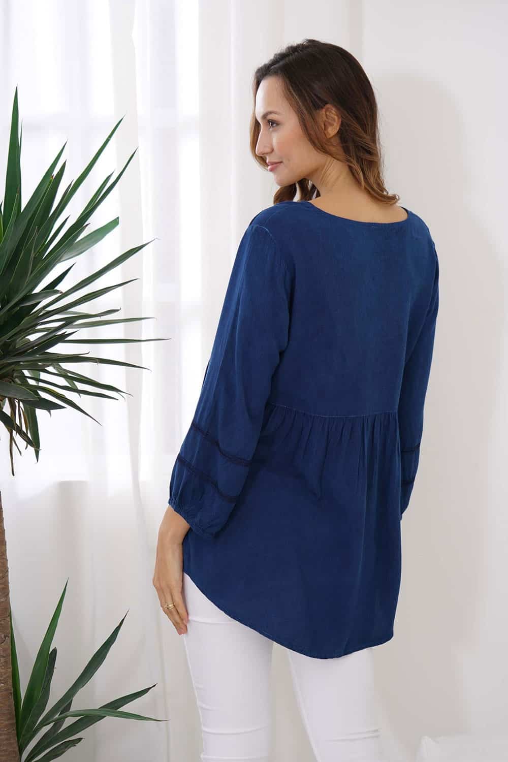 Empire Waist Denim Top