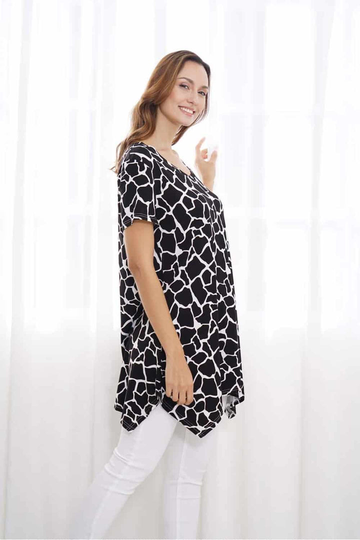 Bamboo Giraffe Print Tunic
