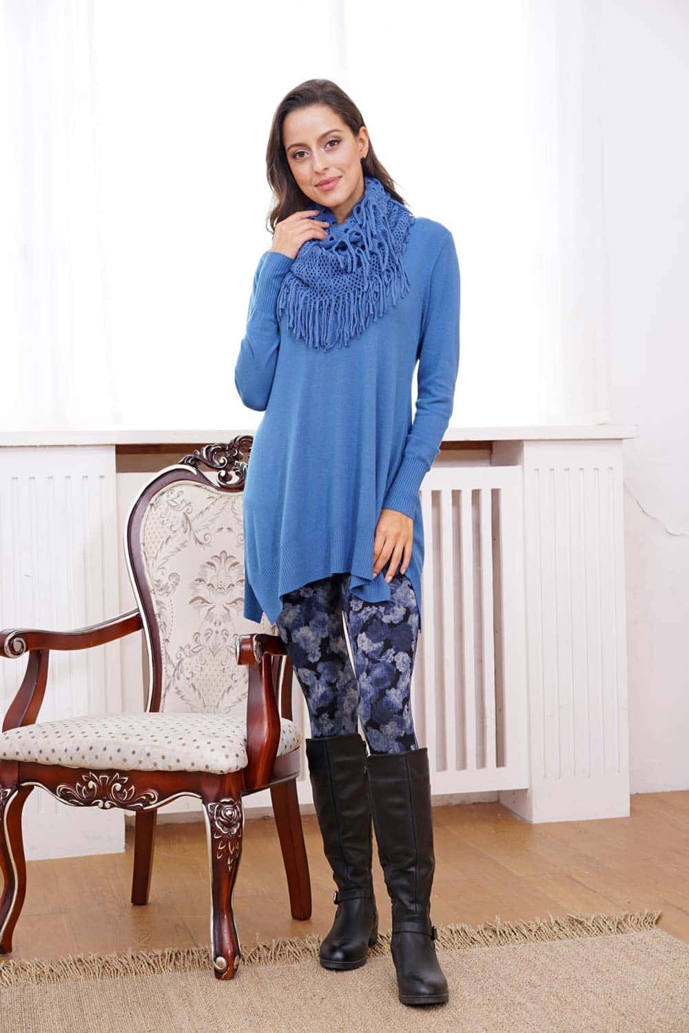 Cashmere Feel Side Slit Tunic