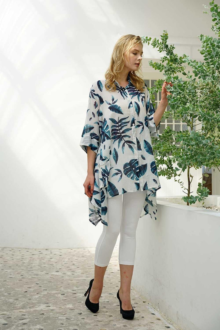 Lucia Button Up Top With Pockets