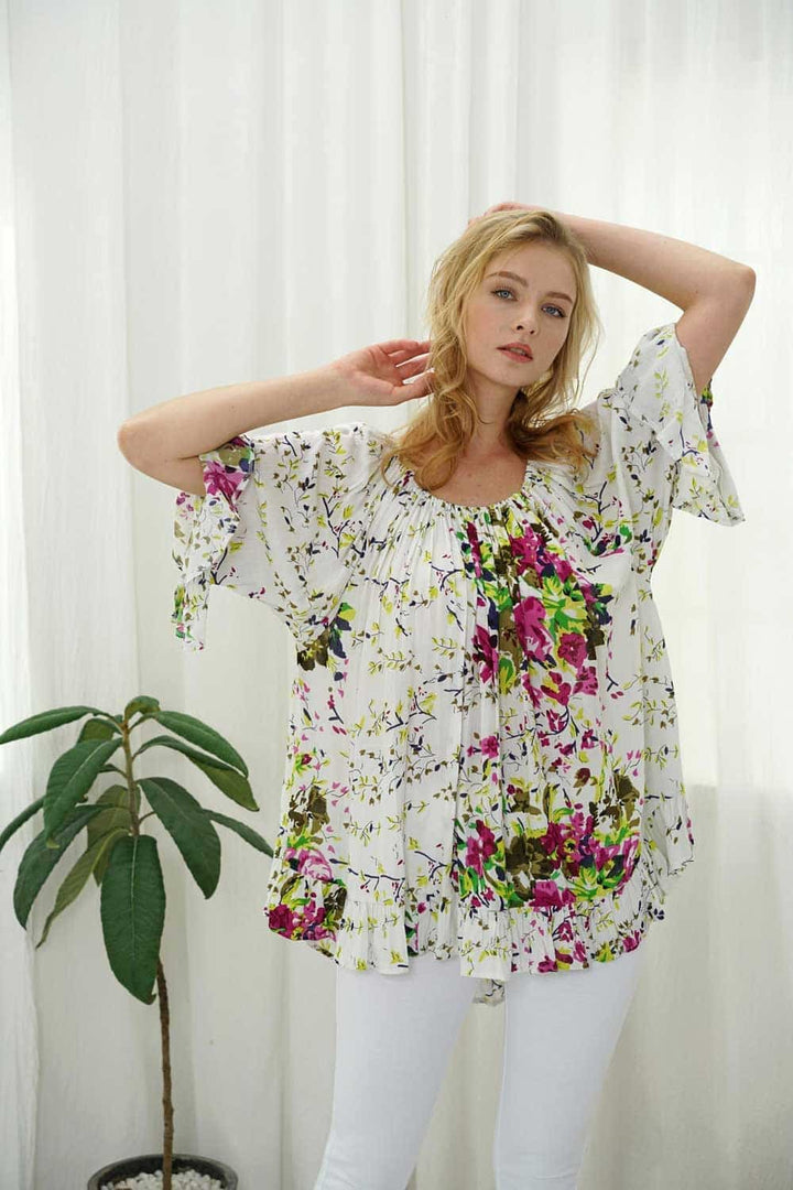 Off Shoulder Flared Sleeve Top