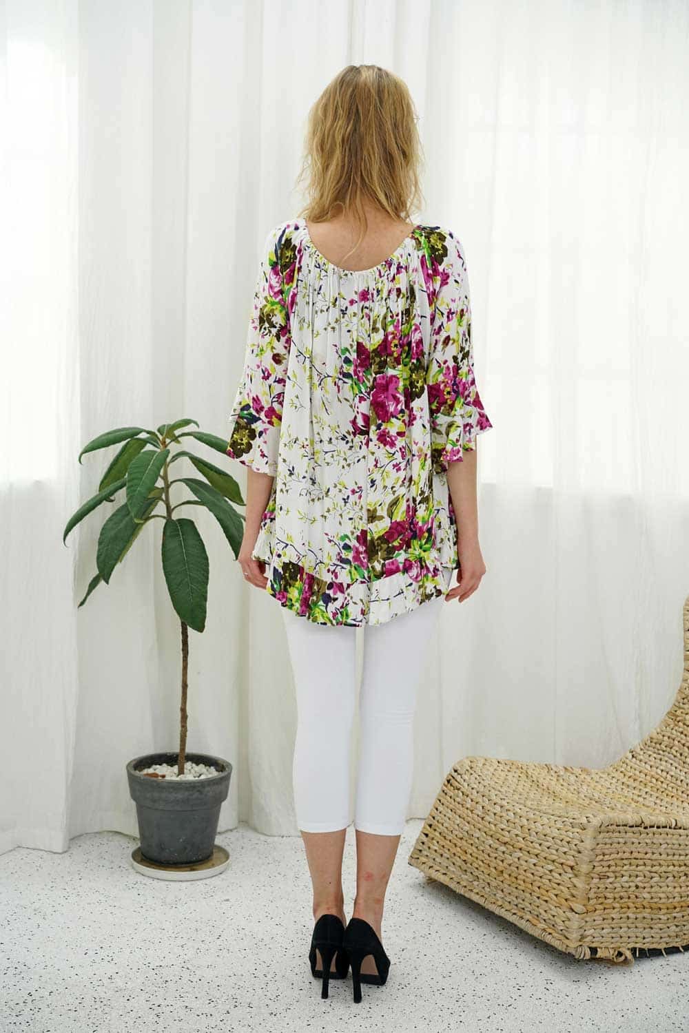 Off Shoulder Flared Sleeve Top