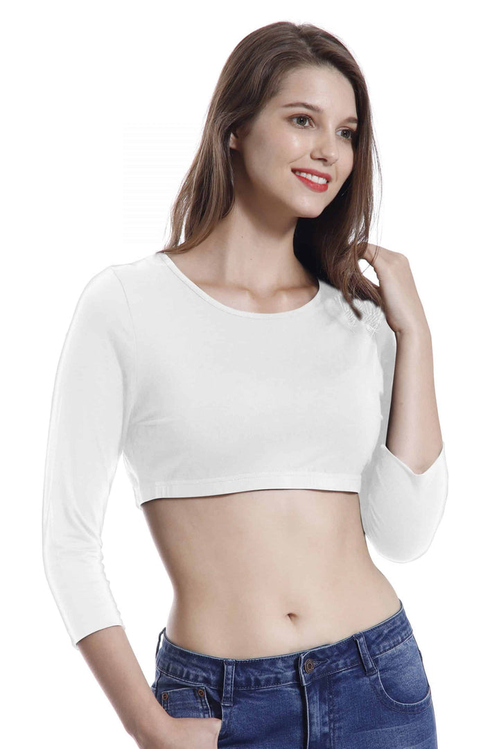 Bamboo 3/4 Sleeve Crop Top